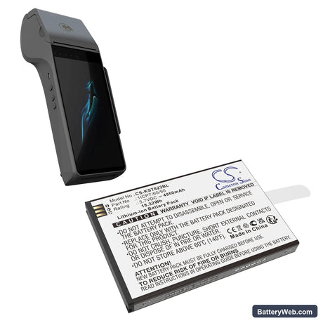Szzt KS8223 Replacement Battery, 3.7V, 4950mAh, Li-ion 6
