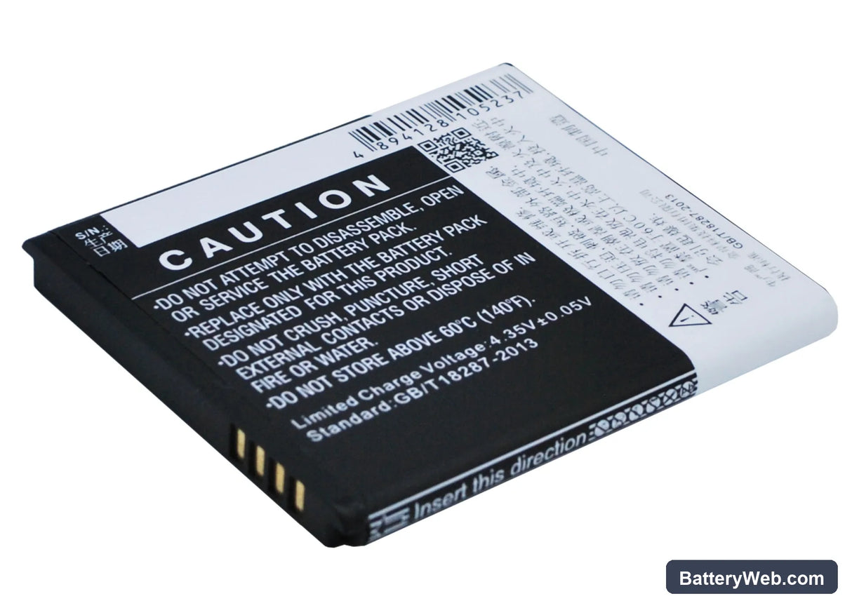K-Touch L820 Replacement Battery, 3.8V, 2000mAh, Li-ion 4