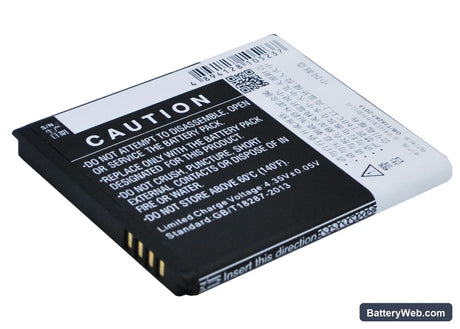 K-Touch L820 Replacement Battery, 3.8V, 2000mAh, Li-ion 4