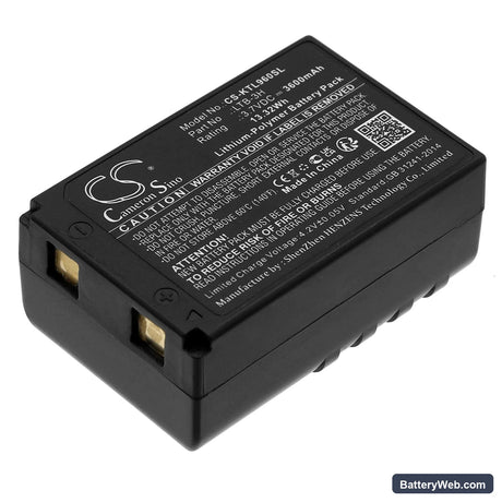 Muratec KDS ATL-X6 Replacement Battery, 3.7V, 3600mAh, Li-Polymer 1