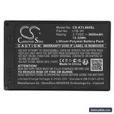 Muratec KDS ATL-X6 Replacement Battery, 3.7V, 3600mAh, Li-Polymer 5
