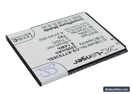 K-Touch T93 Replacement Battery, 3.7V, 2200mAh, Li-ion 2