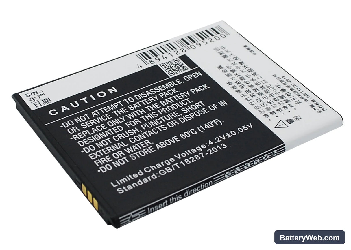 K-Touch T93 Replacement Battery, 3.7V, 2200mAh, Li-ion 5