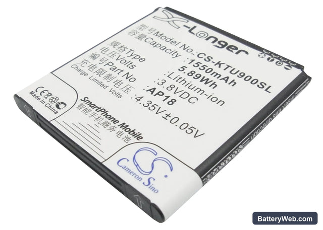 BLU Tank 4.5 Replacement Battery, 3.8V, 1550mAh, Li-ion 1