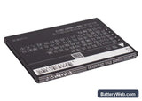 K-Touch W70 Replacement Battery, 3.7V, 1500mAh, Li-ion 3