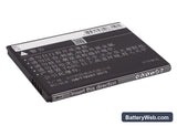 K-Touch W70 Replacement Battery, 3.7V, 1500mAh, Li-ion 4