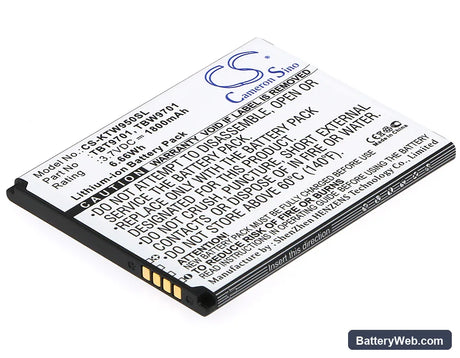 K-Touch S5 Replacement Battery, 3.7V, 1800mAh, Li-ion 1