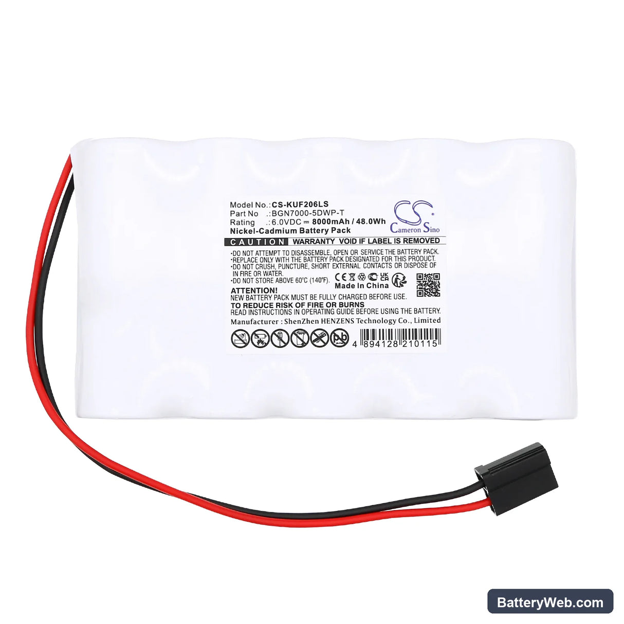 Kaufel 002006 Replacement Battery, 6V, 8000mAh, Ni-CD 3