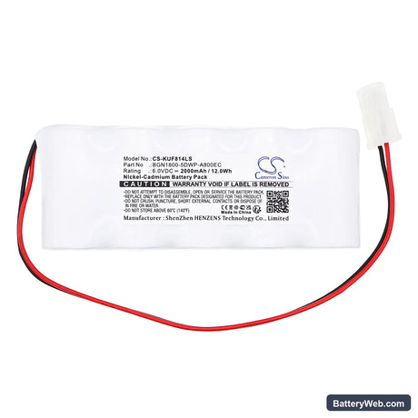 Kaufel 850.0014 Replacement Battery, 6V, 2000mAh, Ni-CD 3