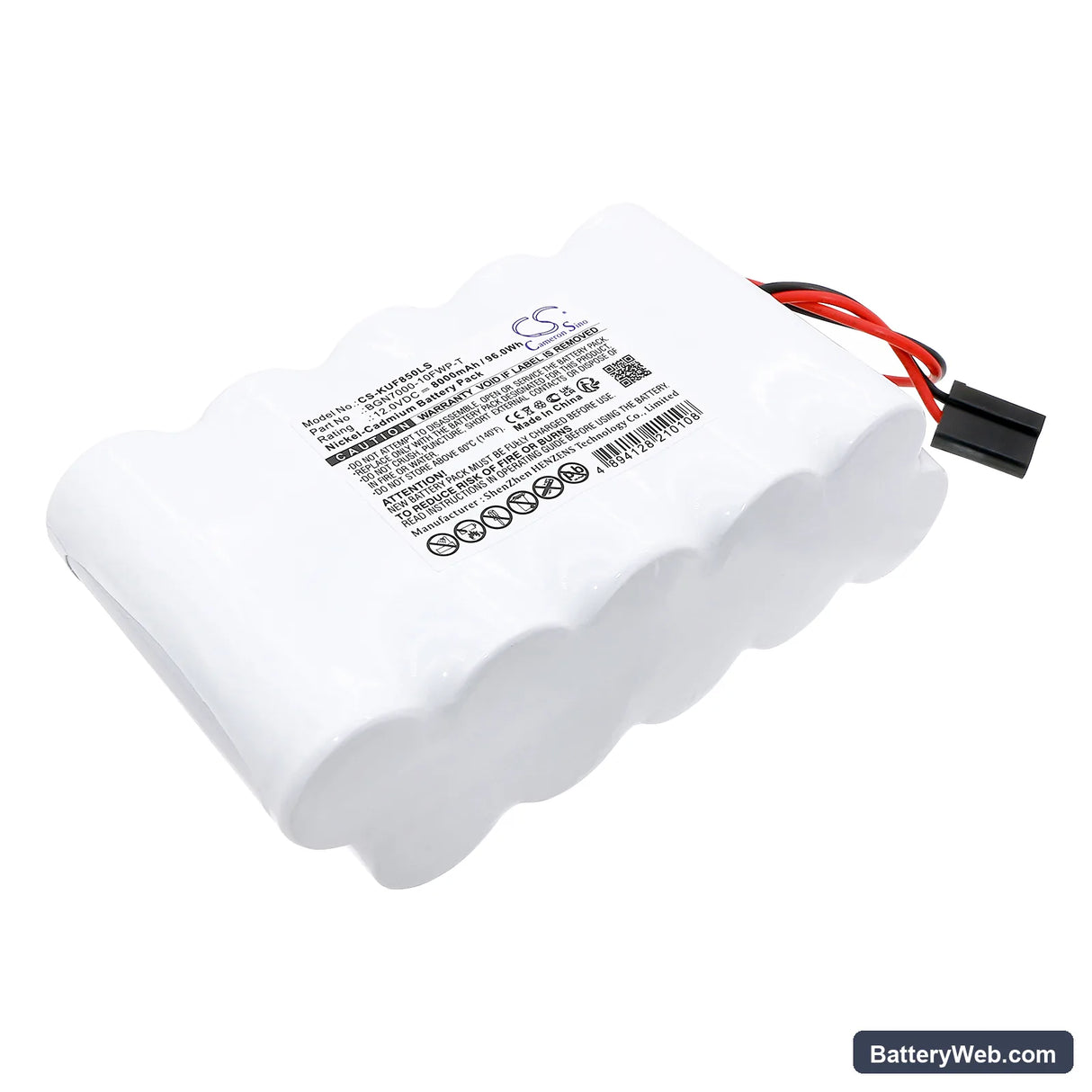 Kaufel 850.0011 Replacement Battery, 12V, 8000mAh, Ni-CD 1