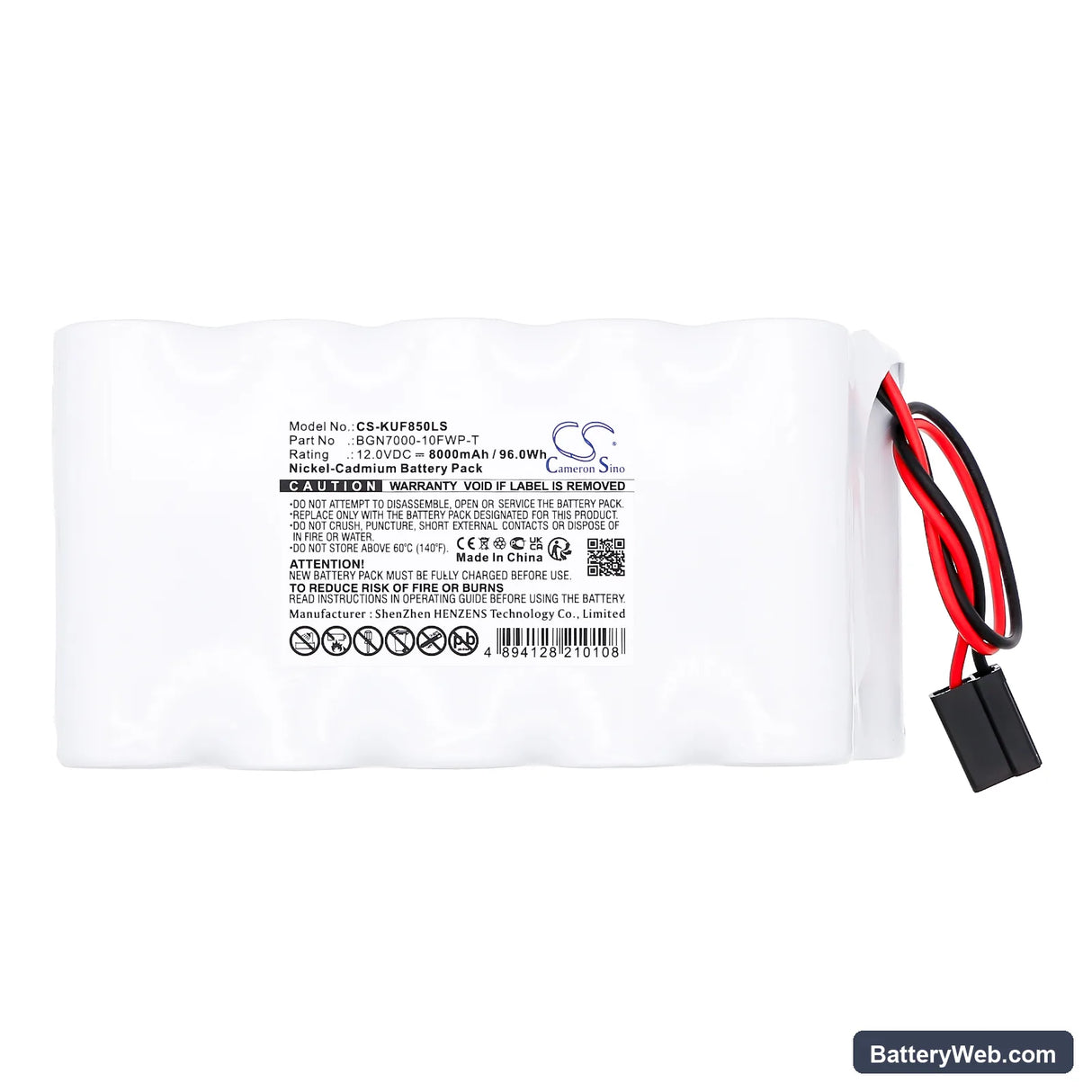 Kaufel 850.0011 Replacement Battery, 12V, 8000mAh, Ni-CD 3