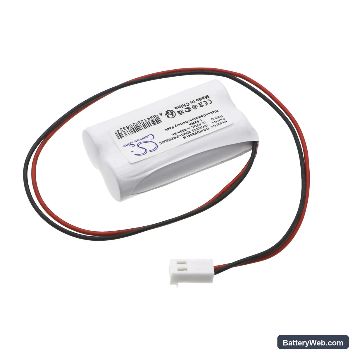 Kaufel Fire Exit Sign Replacement Battery, 2.4V, 800mAh, Ni-CD 2