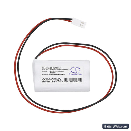 Kaufel Fire Exit Sign Replacement Battery, 2.4V, 800mAh, Ni-CD 3
