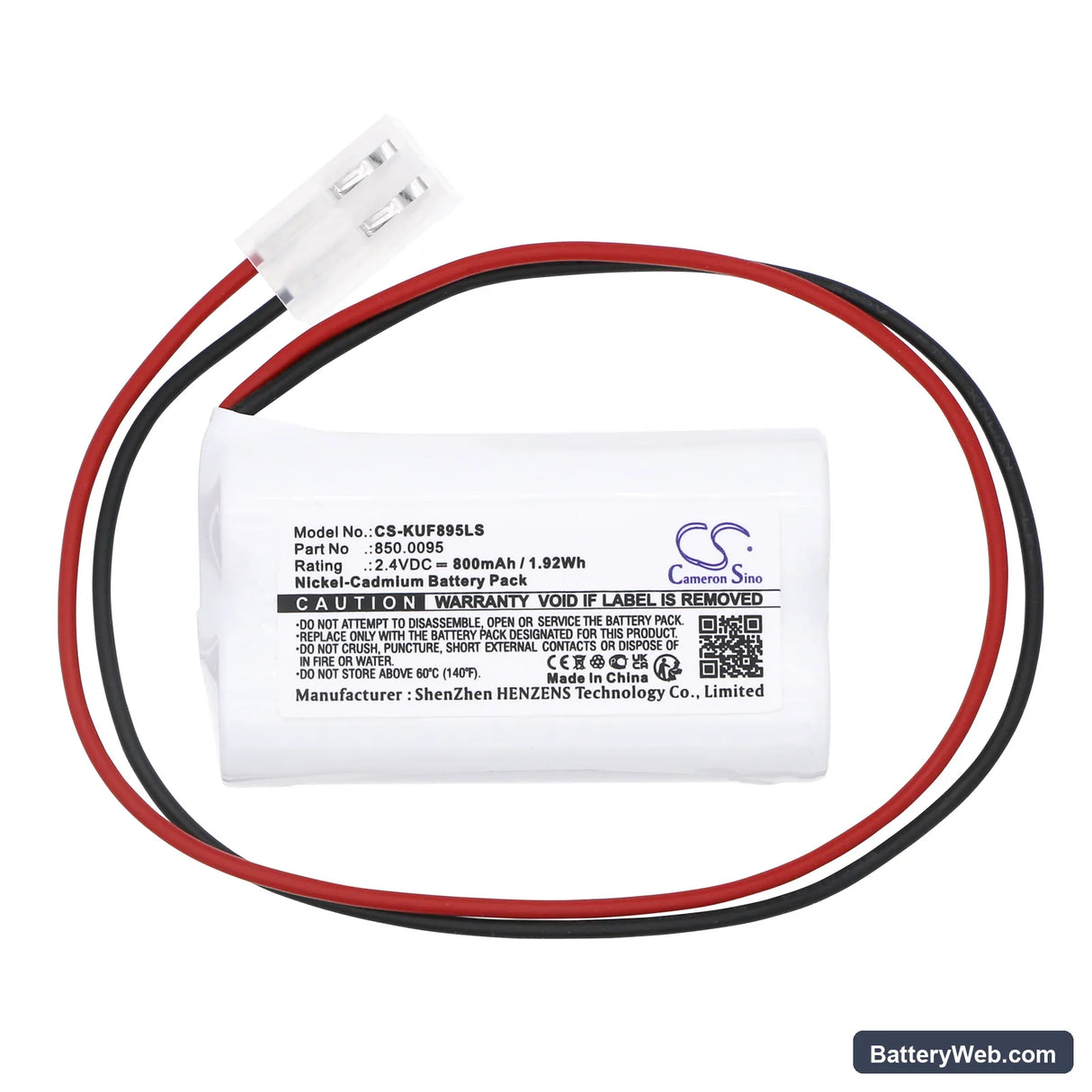Kaufel 850.0095 Replacement Battery, 2.4V, 800mAh, Ni-CD 3