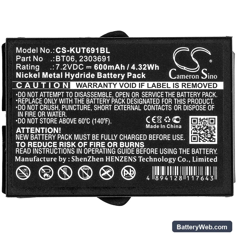 Ikusi TM61Transmitters Replacement Battery, 7.2V, 600mAh, Ni-MH 3