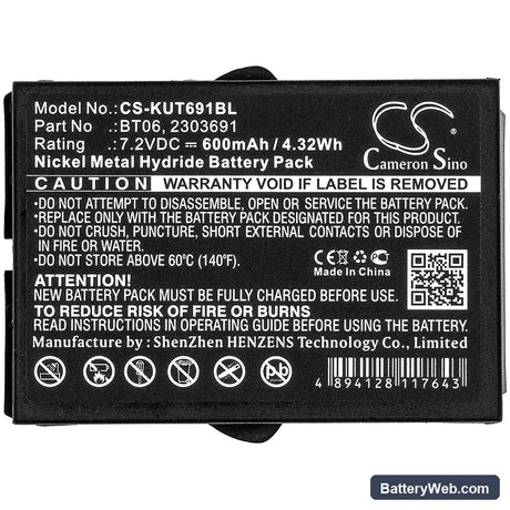 Ikusi TM61Transmitters Replacement Battery, 7.2V, 600mAh, Ni-MH 3