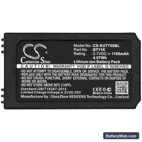 Konecranes Mini Joystick Radio RMJ Replacement Battery, 3.7V, 1100mAh, Li-ion 3