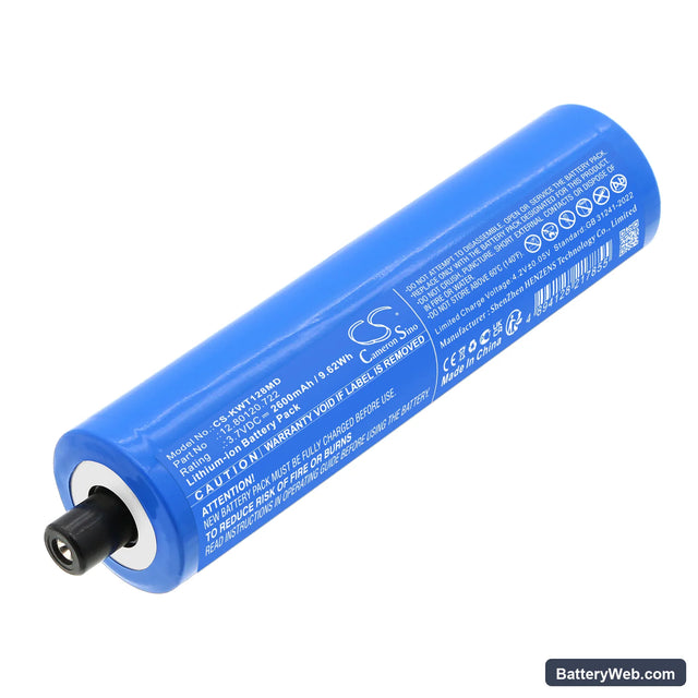 KaWe type C Replacement Battery, 3.7V, 2600mAh, Li-ion 1