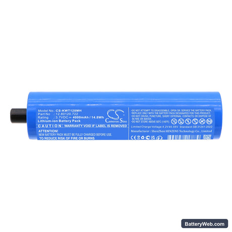 KaWe type C Replacement Battery, 3.7V, 4000mAh, Li-ion 3
