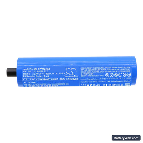 KaWe type C Replacement Battery, 3.7V, 3400mAh, Li-ion 3