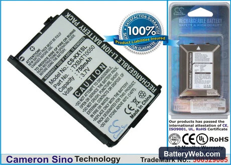 Kyocera KX1 Replacement Battery, 3.7V, 750mAh, Li-ion 1