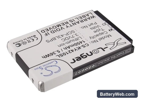 Kyocera DuraMax Replacement Battery, 3.7V, 1450mAh, Li-ion 2
