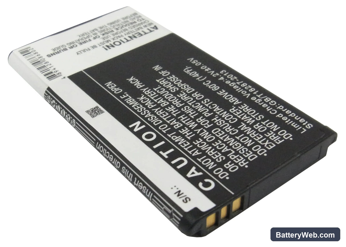 Kyocera Hydro Vibe Replacement Battery, 3.7V, 1350mAh, Li-ion 3