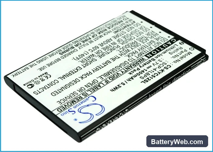 Kyocera Milano Replacement Battery, 3.7V, 1400mAh, Li-ion 3