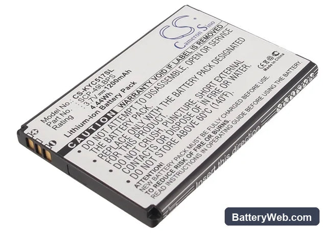 Sprint Rise Replacement Battery, 3.7V, 1200mAh, Li-ion 1