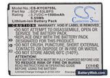 Kyocera Hydro Elite Replacement Battery, 3.7V, 1500mAh, Li-ion 5