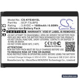 Kyocera DuraXV Extreme Replacement Battery, 3.8V, 1600mAh, Li-ion 3