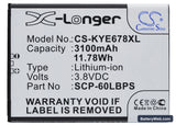 Kyocera Brigadier Replacement Battery, 3.8V, 3100mAh, Li-ion 5