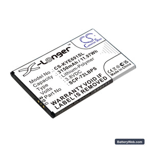 Kyocera DuraForce Pro 2 Replacement Battery, 3.8V, 3150mAh, Li-Polymer 1
