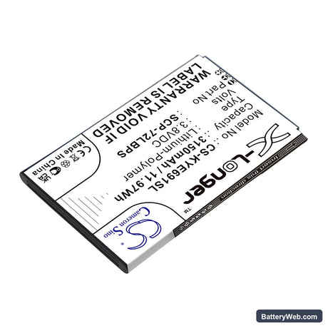 Kyocera DuraForce Pro 2 Replacement Battery, 3.8V, 3150mAh, Li-Polymer 2