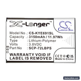 Kyocera DuraForce Pro 2 Replacement Battery, 3.8V, 3150mAh, Li-Polymer 3