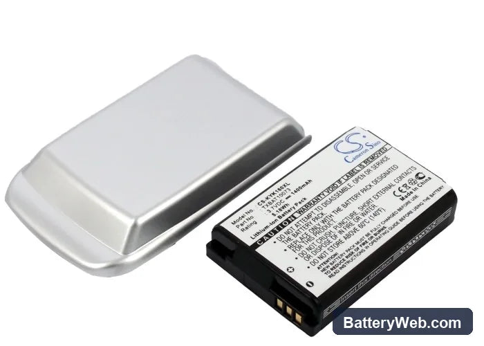 Kyocera KX13 Replacement Battery, 3.7V, 1400mAh, Li-ion 1