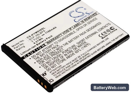 Kyocera Echo Replacement Battery, 3.7V, 1100mAh, Li-ion 1