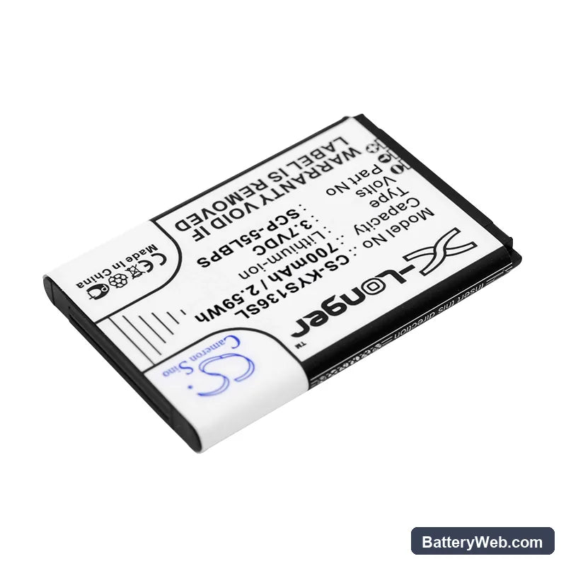 Kyocera JAX S1360 Replacement Battery, 3.7V, 700mAh, Li-ion 2