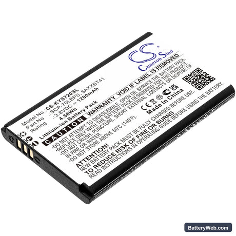 Kyocera Cadence LTE Replacement Battery, 3.8V, 1200mAh, Li-ion 1