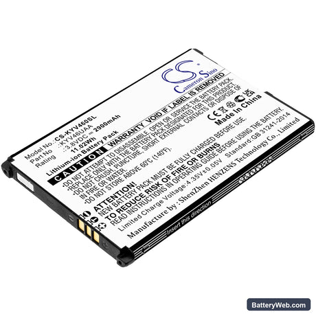 Kyocera Torque G04 Replacement Battery, 3.8V, 2900mAh, Li-ion 1