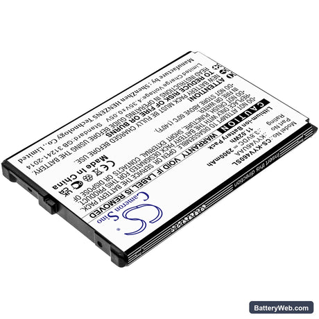 Kyocera Torque G04 Replacement Battery, 3.8V, 2900mAh, Li-ion 2