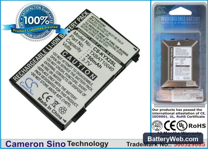 Kyocera KOI Replacement Battery, 3.7V, 750mAh, Li-ion 1