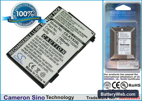 Kyocera KOI Replacement Battery, 3.7V, 750mAh, Li-ion 1