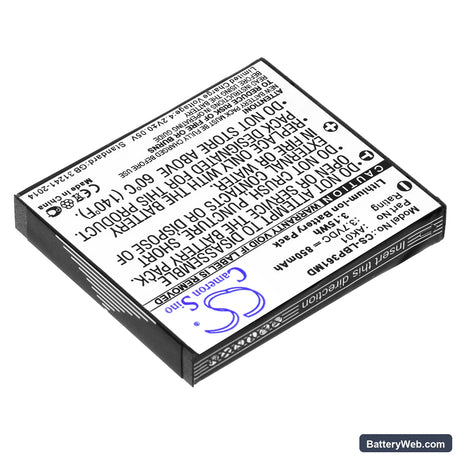 Labnet single Replacement Battery, 3.7V, 850mAh, Li-ion 2
