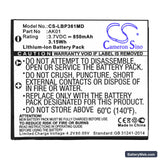 Labnet single Replacement Battery, 3.7V, 850mAh, Li-ion 3