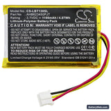 Listen Technologies Audio Guide Replacement Battery, 3.7V, 1100mAh, Li-Polymer 3
