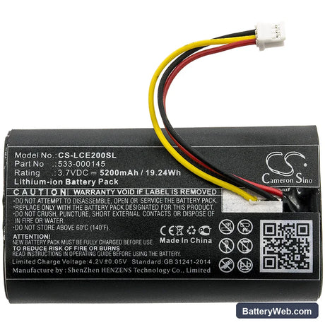 Logitech CIRCLE 2 Replacement Battery, 3.7V, 5200mAh, Li-ion 3
