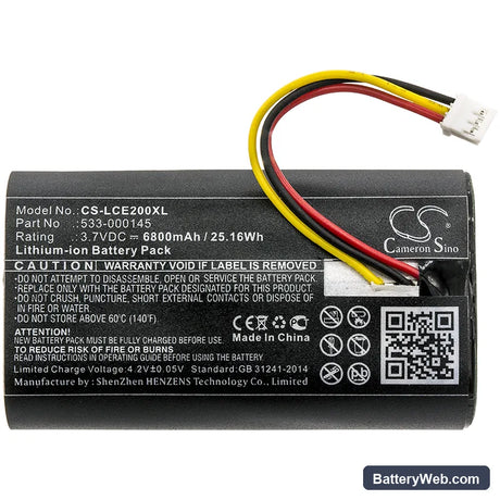 Logitech CIRCLE 2 Replacement Battery, 3.7V, 6800mAh, Li-ion 3