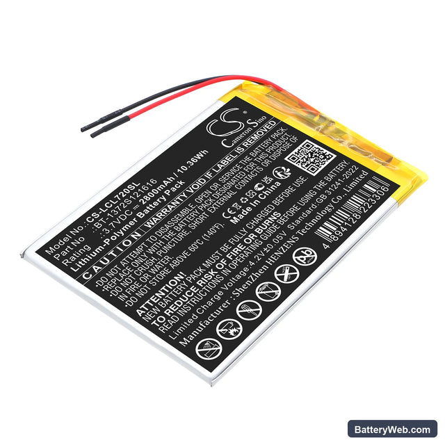 Polaroid MIDS747PXE Replacement Battery, 3.7V, 2800mAh, Li-Polymer 1