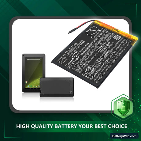 Logicom L-ement Tab 741 Replacement Battery, 3.8V, 2300mAh, Li-Polymer 5